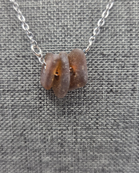 Trio Necklace, Brown