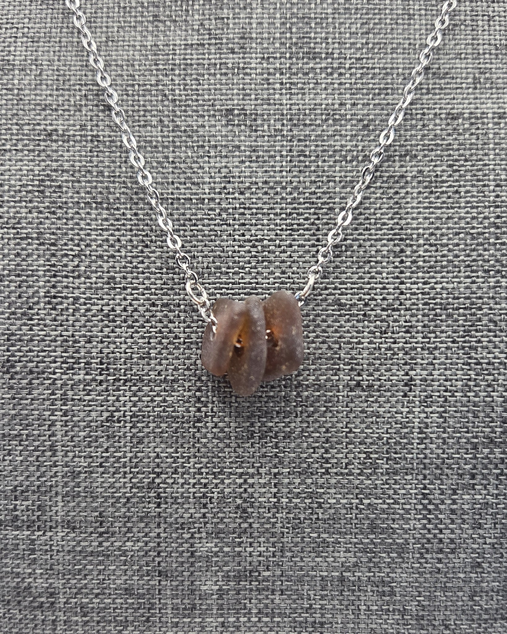 Trio Necklace, Brown
