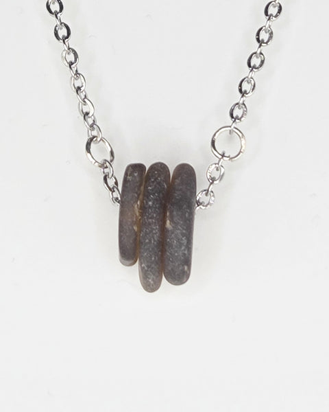 Trio Necklace, Brown